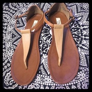 Size 7 sandals with spiked heel